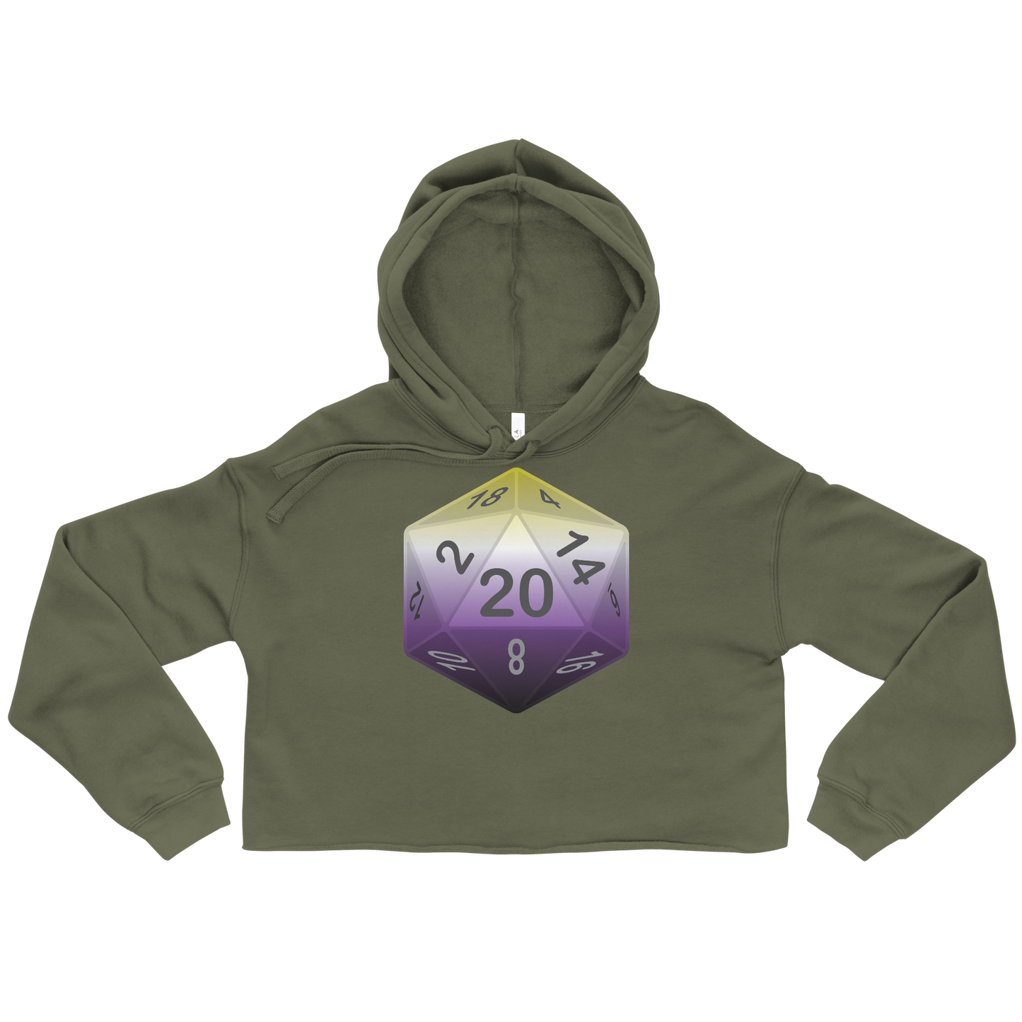 Pride Dice - Non-binary Crop Hoodie