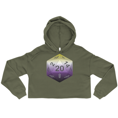 Pride Dice - Non-binary Crop Hoodie