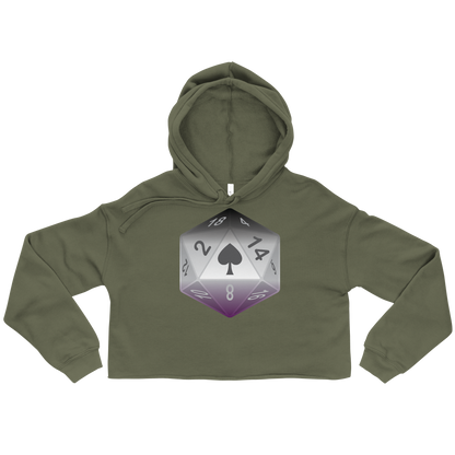 Pride Dice - Asexual Crop Hoodie