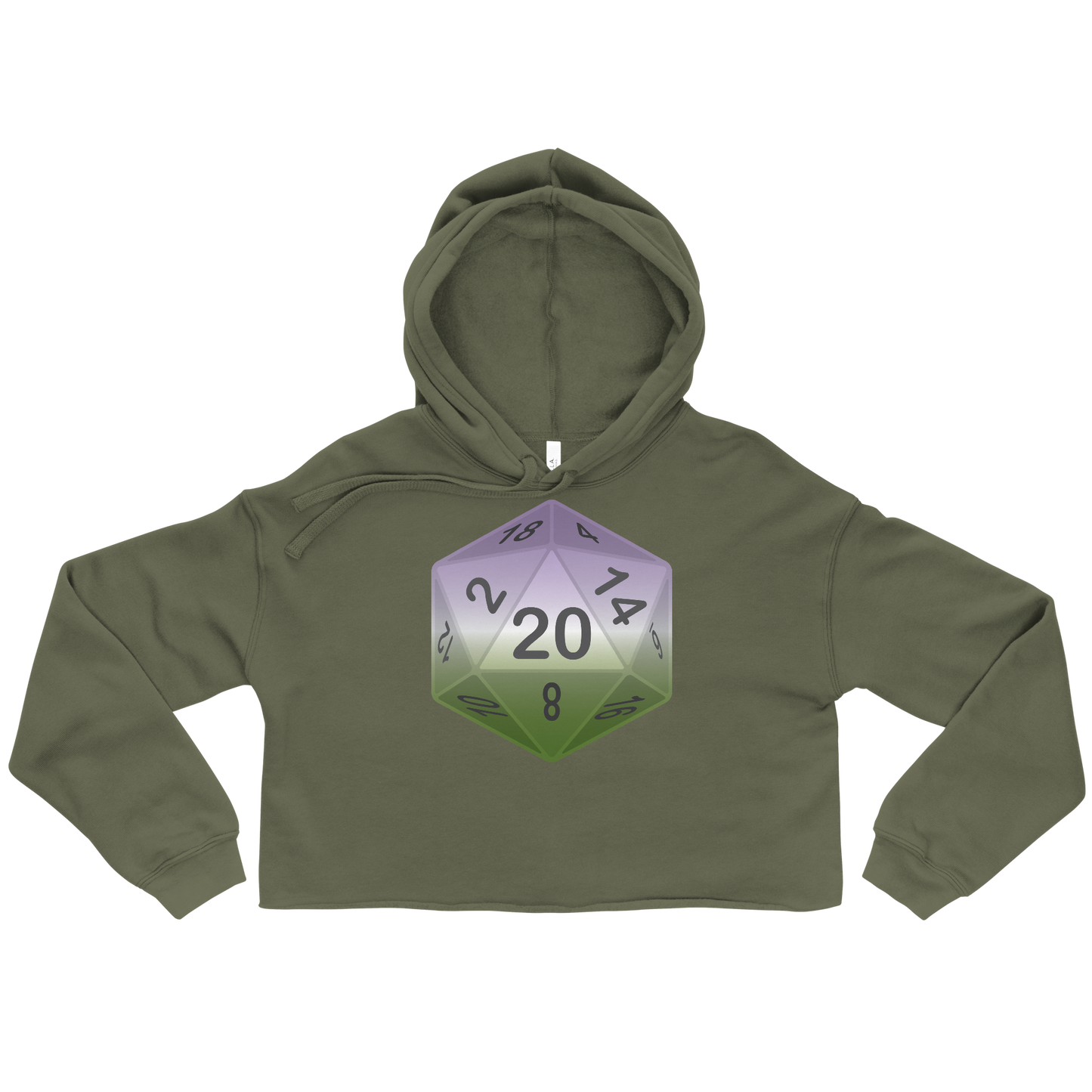 Pride Dice - Genderqueer Crop Hoodie