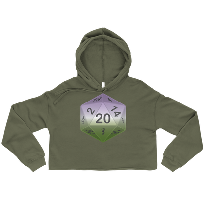 Pride Dice - Genderqueer Crop Hoodie