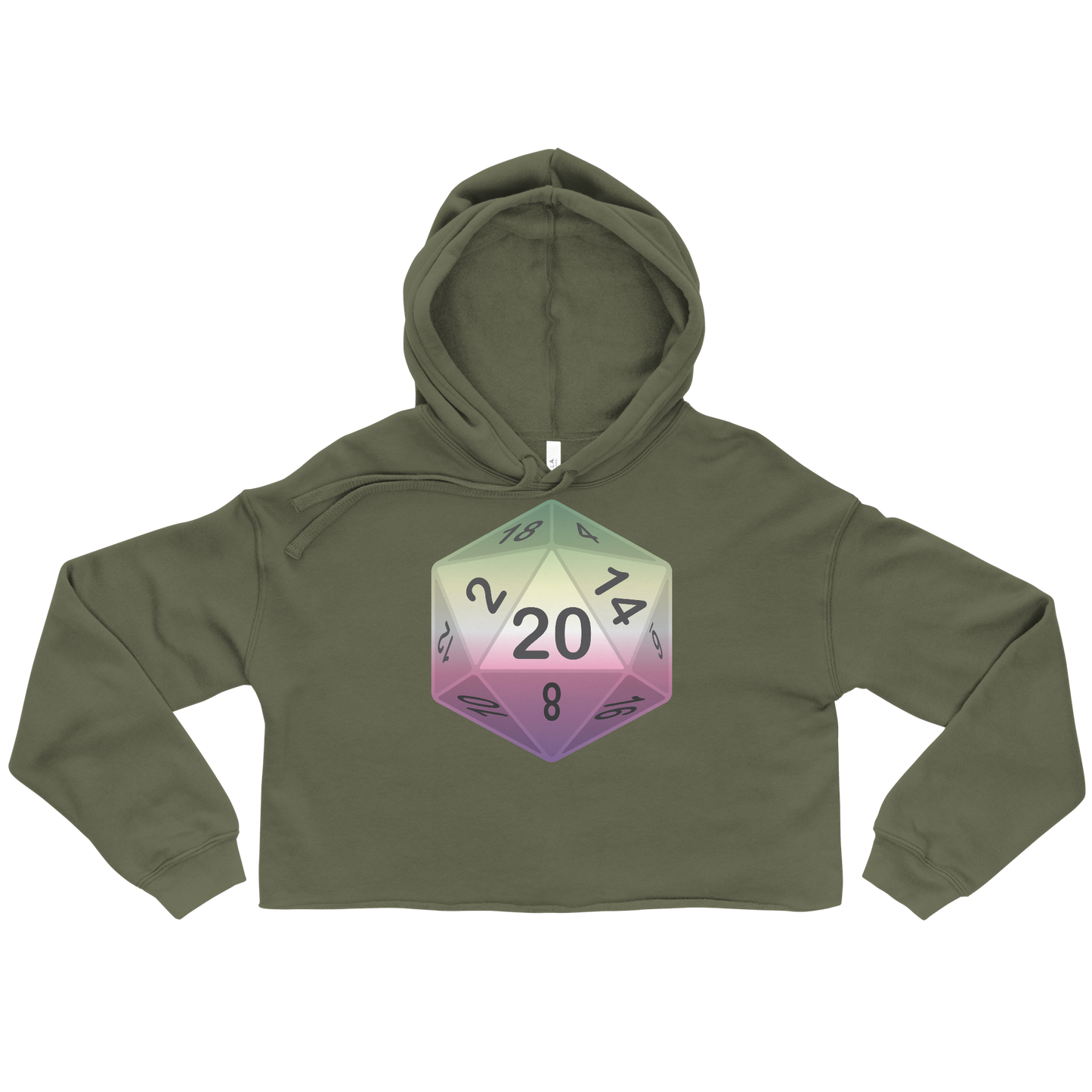 Pride Dice - Genderfae Crop Hoodie