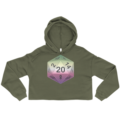 Pride Dice - Genderfae Crop Hoodie