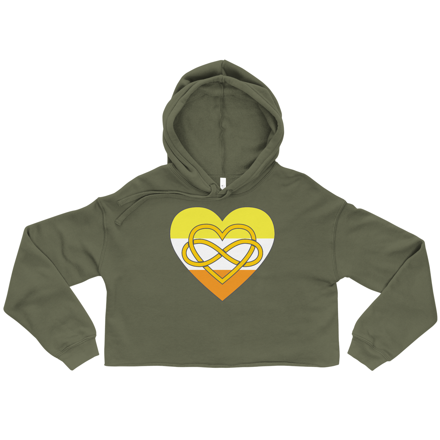 Polyamory Infinity Heart Maverique Pride Crop Hoodie