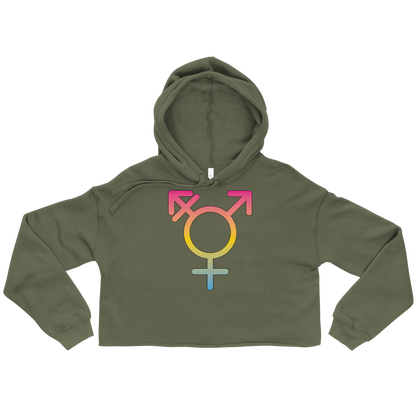 Transgender Symbol - Pansexual Pride Crop Hoodie