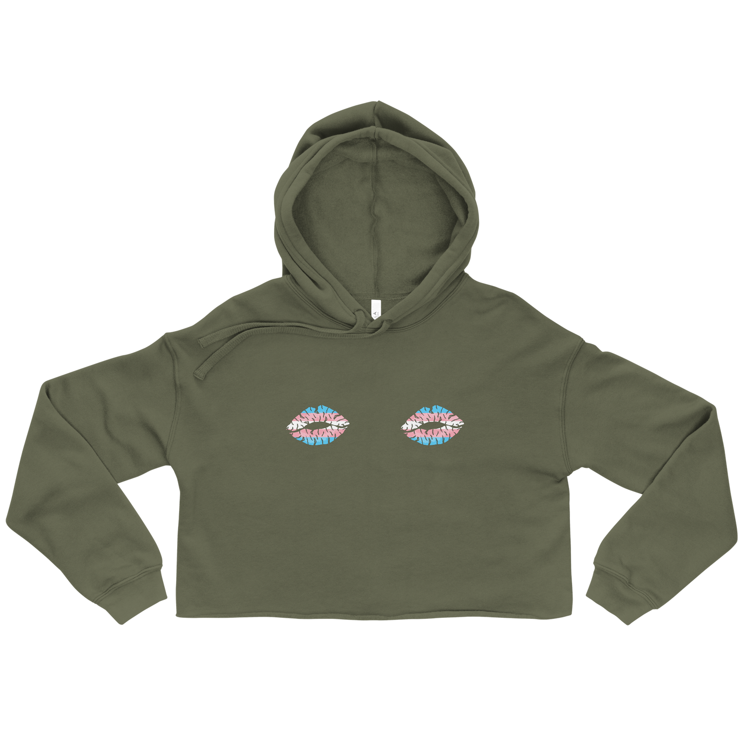 Trans Boob Kisses Crop Hoodie