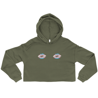 Trans Boob Kisses Crop Hoodie