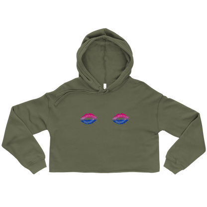 Bi Boob Kisses Crop Hoodie