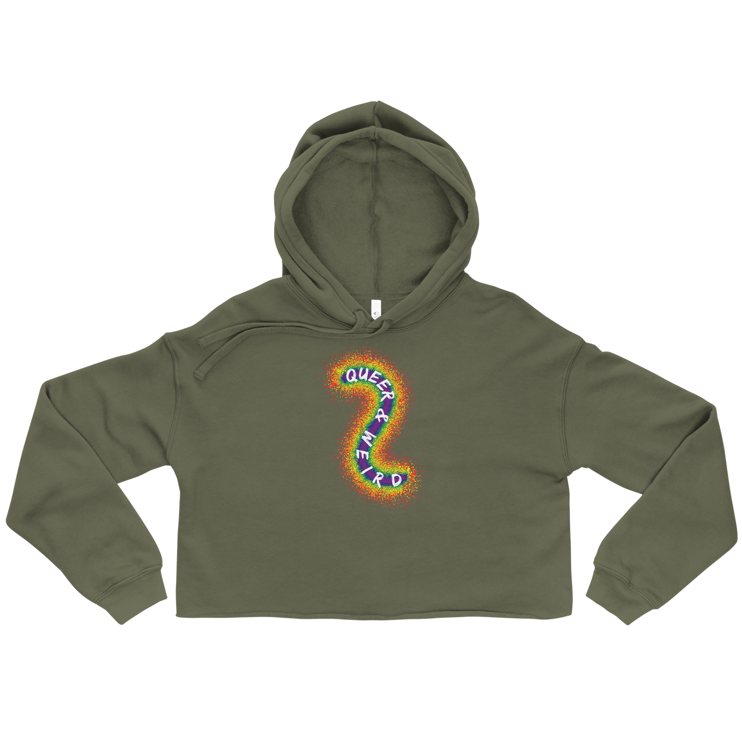 Queer & Weird Crop Hoodie