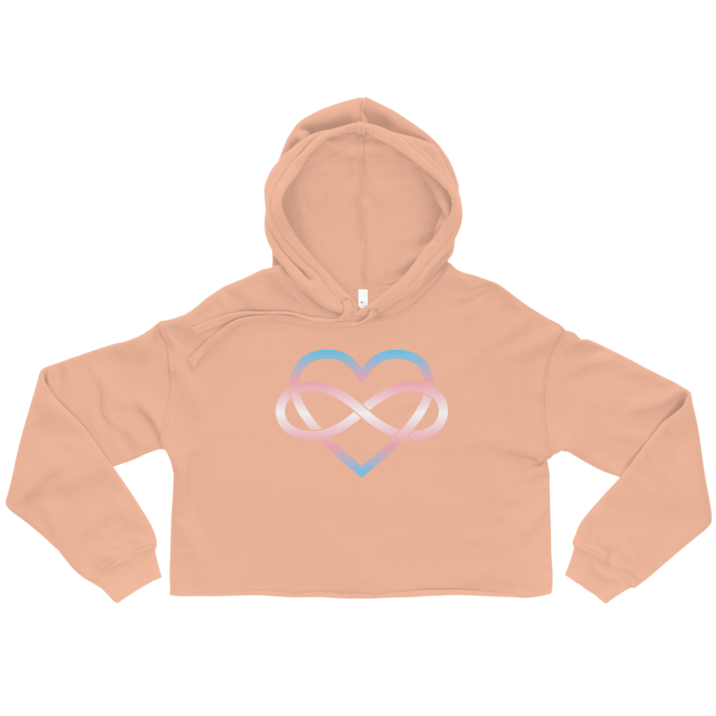 Polyamory Infinity Heart - Trans Crop Hoodie