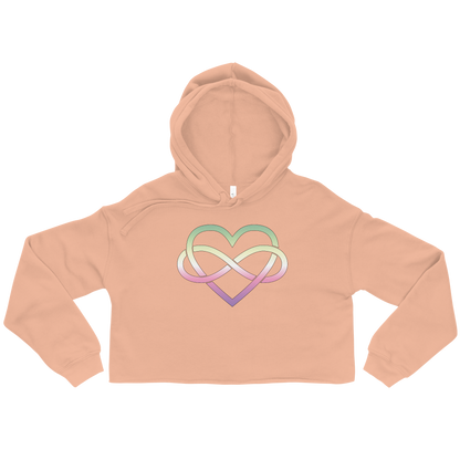 Polyamory Infinity Heart - Genderfae Crop Hoodie