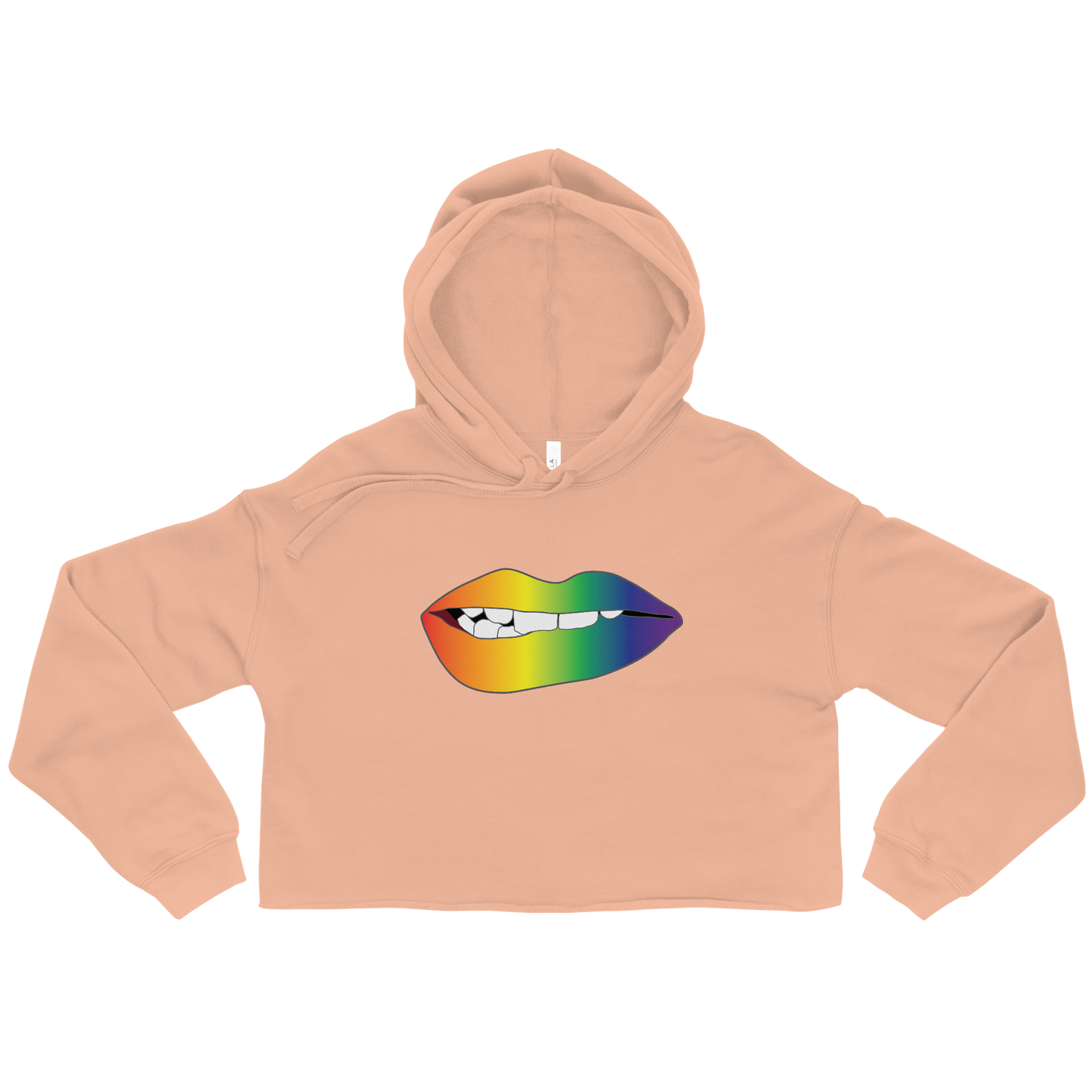 Biting Lips - Rainbow Pride - Gradient Crop Hoodie