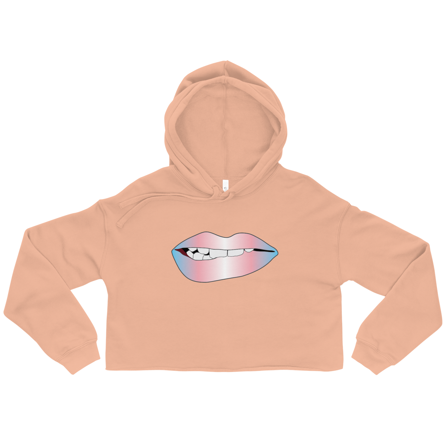 Biting Lips - Transgender Pride - Gradient Crop Hoodie