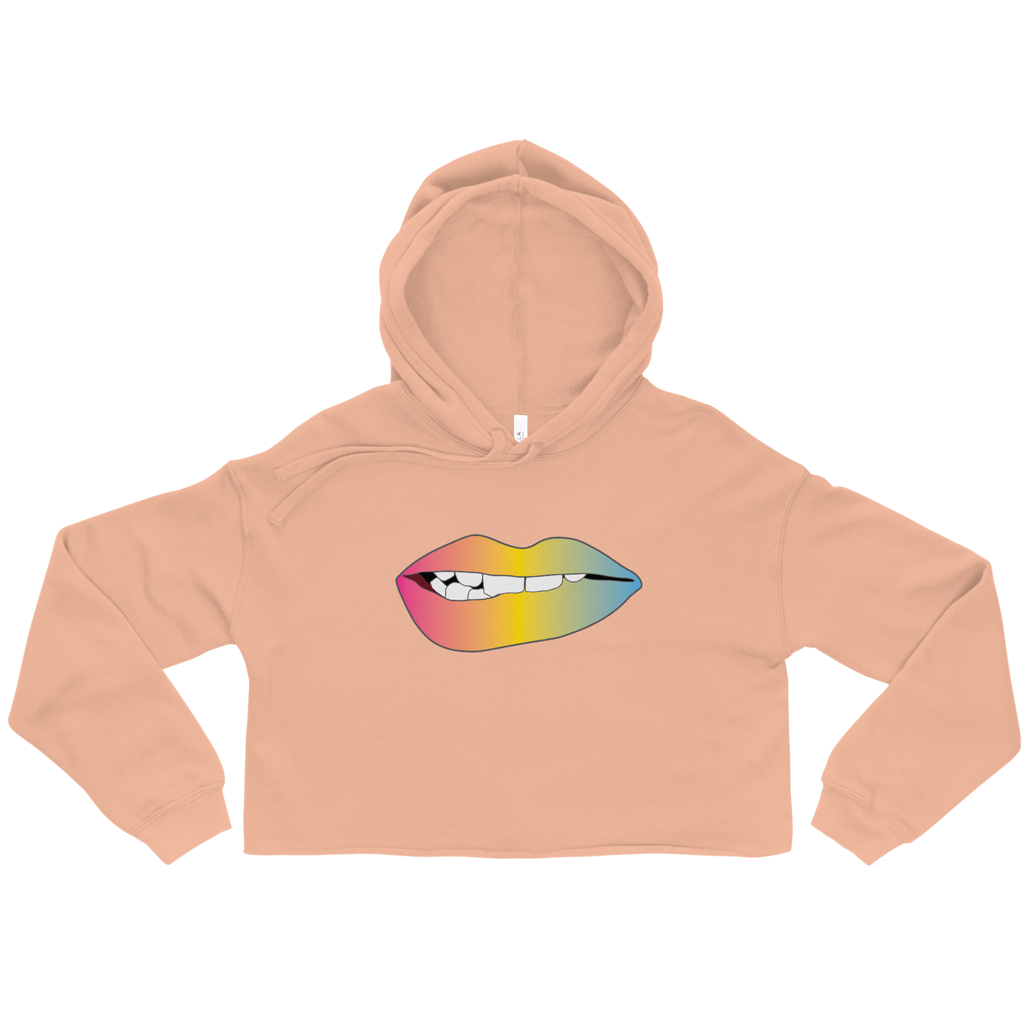 Biting Lips - Pansexual Pride - Gradient Crop Hoodie