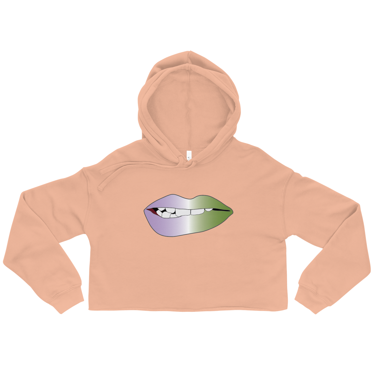 Biting Lips - Genderqueer Pride - Gradient Crop Hoodie