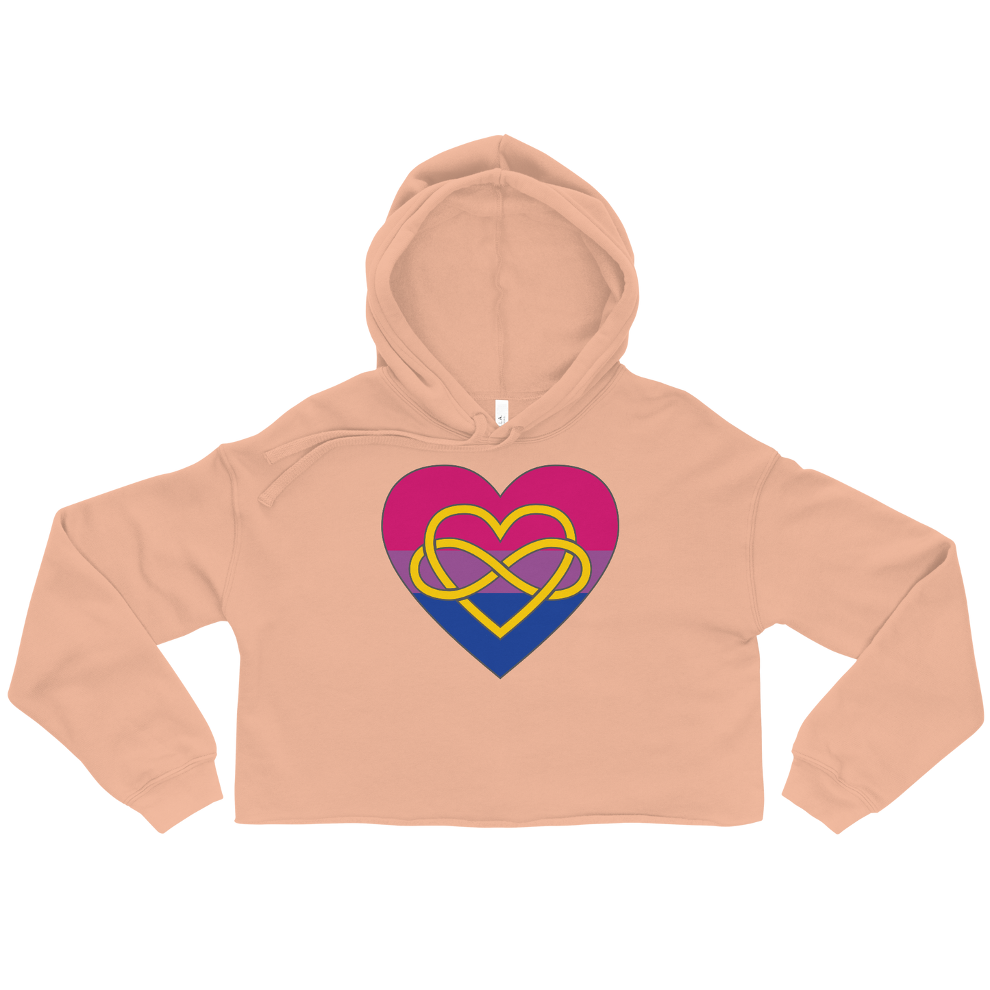 Polyamory Infinity Heart Bisexual Pride Crop Hoodie