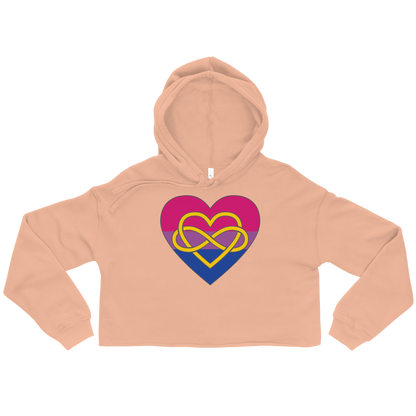 Polyamory Infinity Heart Bisexual Pride Crop Hoodie