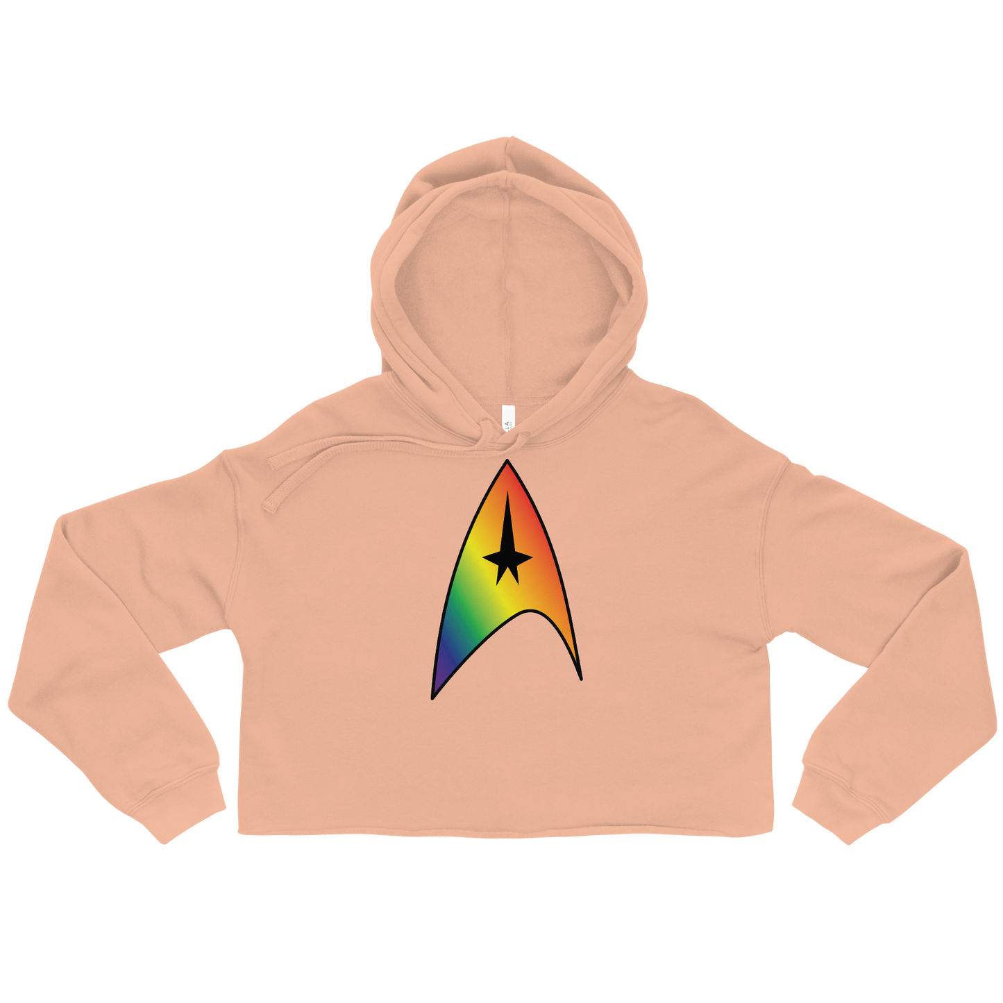 Starfleet Insignia - Rainbow Pride Crop Hoodie