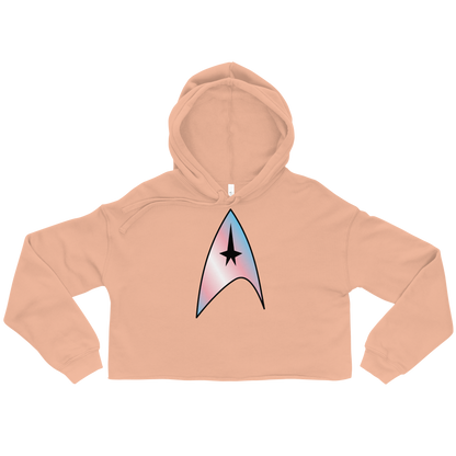 Starfleet Insignia - Trans Pride Crop Hoodie