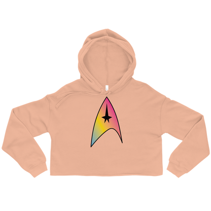 Starfleet Insignia - Pansexual Pride Crop Hoodie