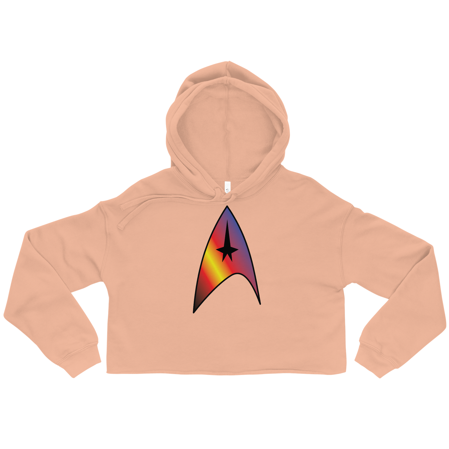 Starfleet Insignia - Polyamory Pride Crop Hoodie