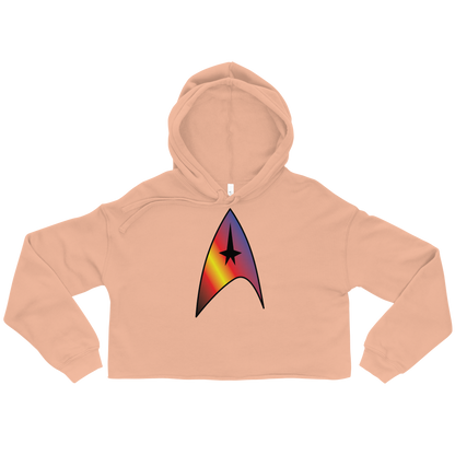 Starfleet Insignia - Polyamory Pride Crop Hoodie