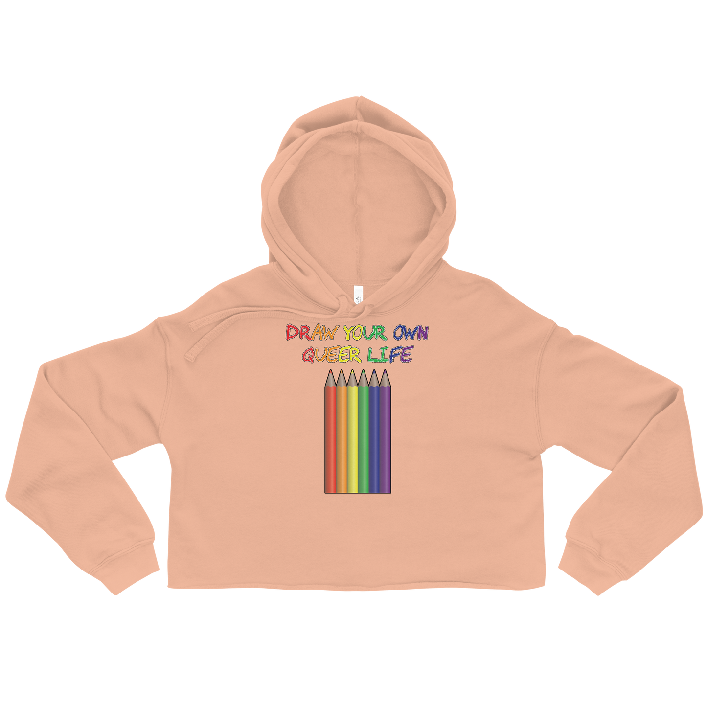 Draw Your Own Queer Life Crop Hoodie