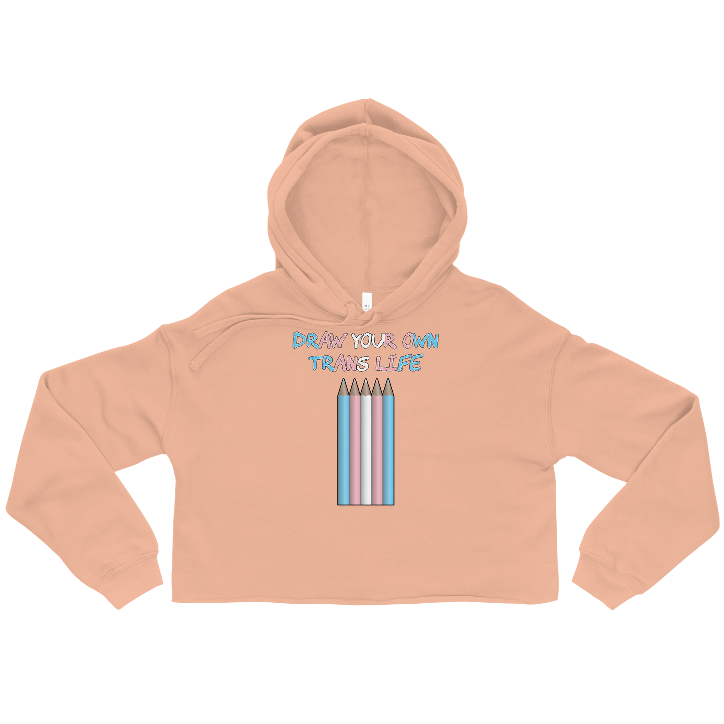 Draw Your Own Trans Life Crop Hoodie