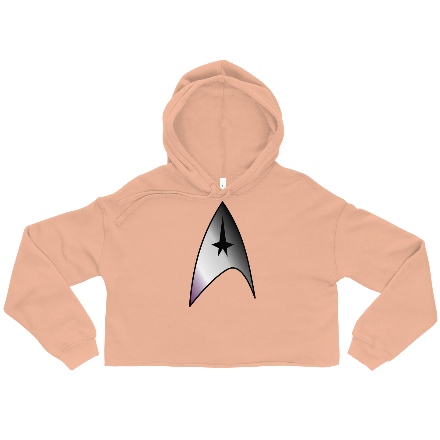 Starfleet Insignia - Asexual/Demisexual Pride Crop Hoodie