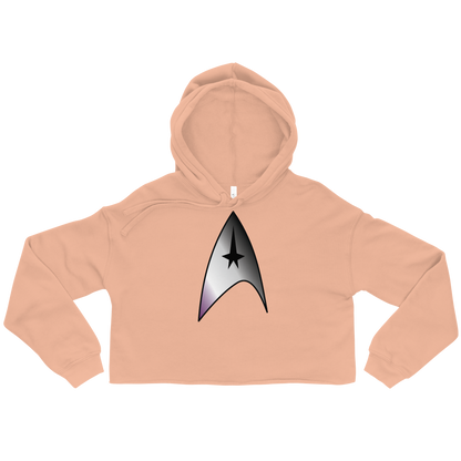 Starfleet Insignia - Asexual/Demisexual Pride Crop Hoodie