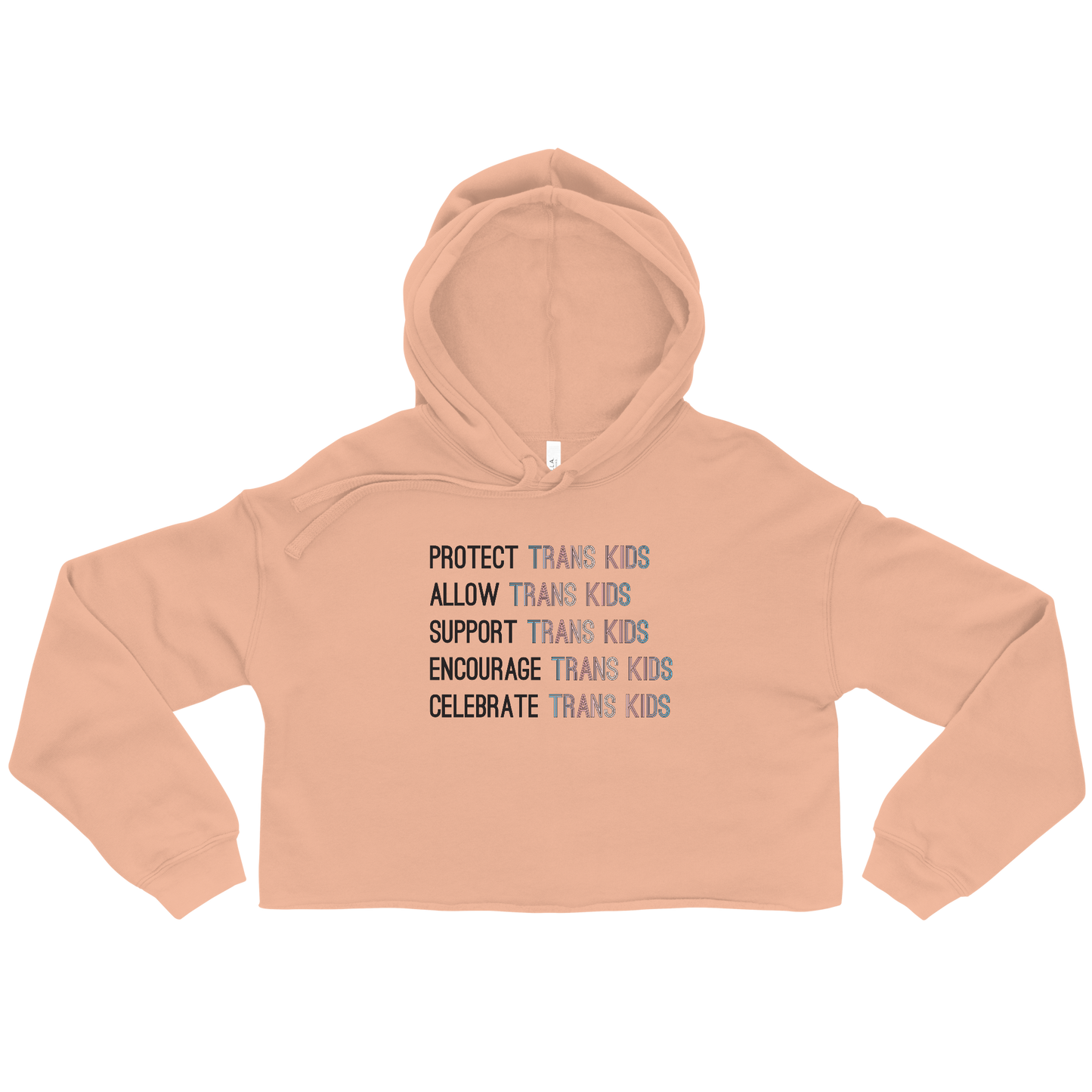 Support Trans Kids Crop Hoodie