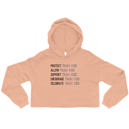 Support Trans Kids Crop Hoodie