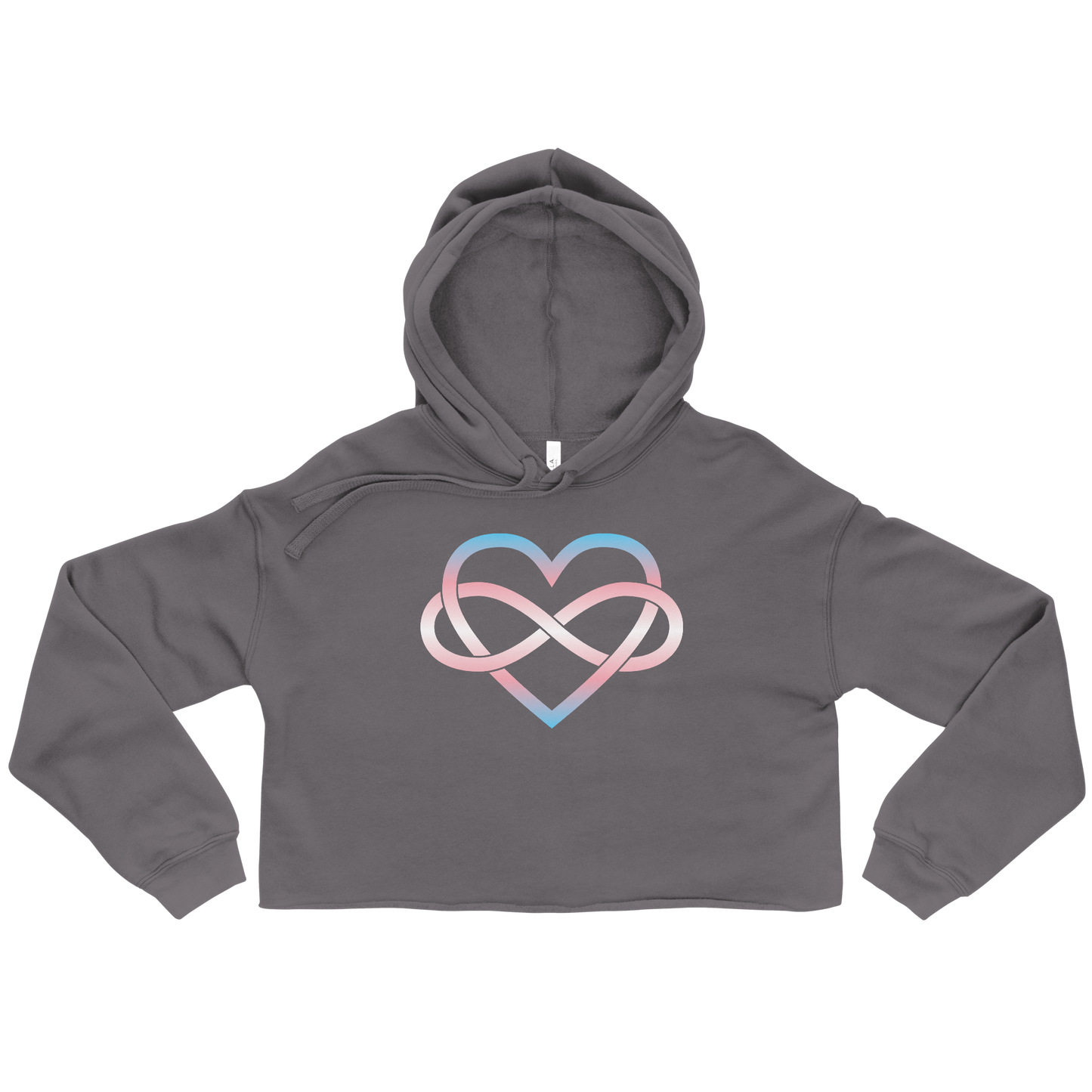 Polyamory Infinity Heart - Trans Crop Hoodie