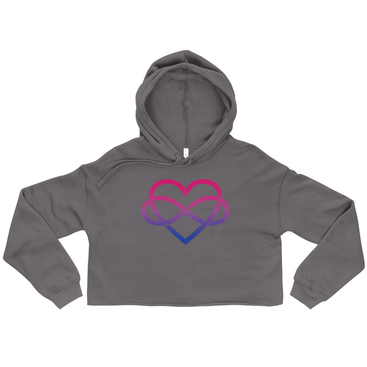 Polyamory Infinity Heart - Bisexual Crop Hoodie