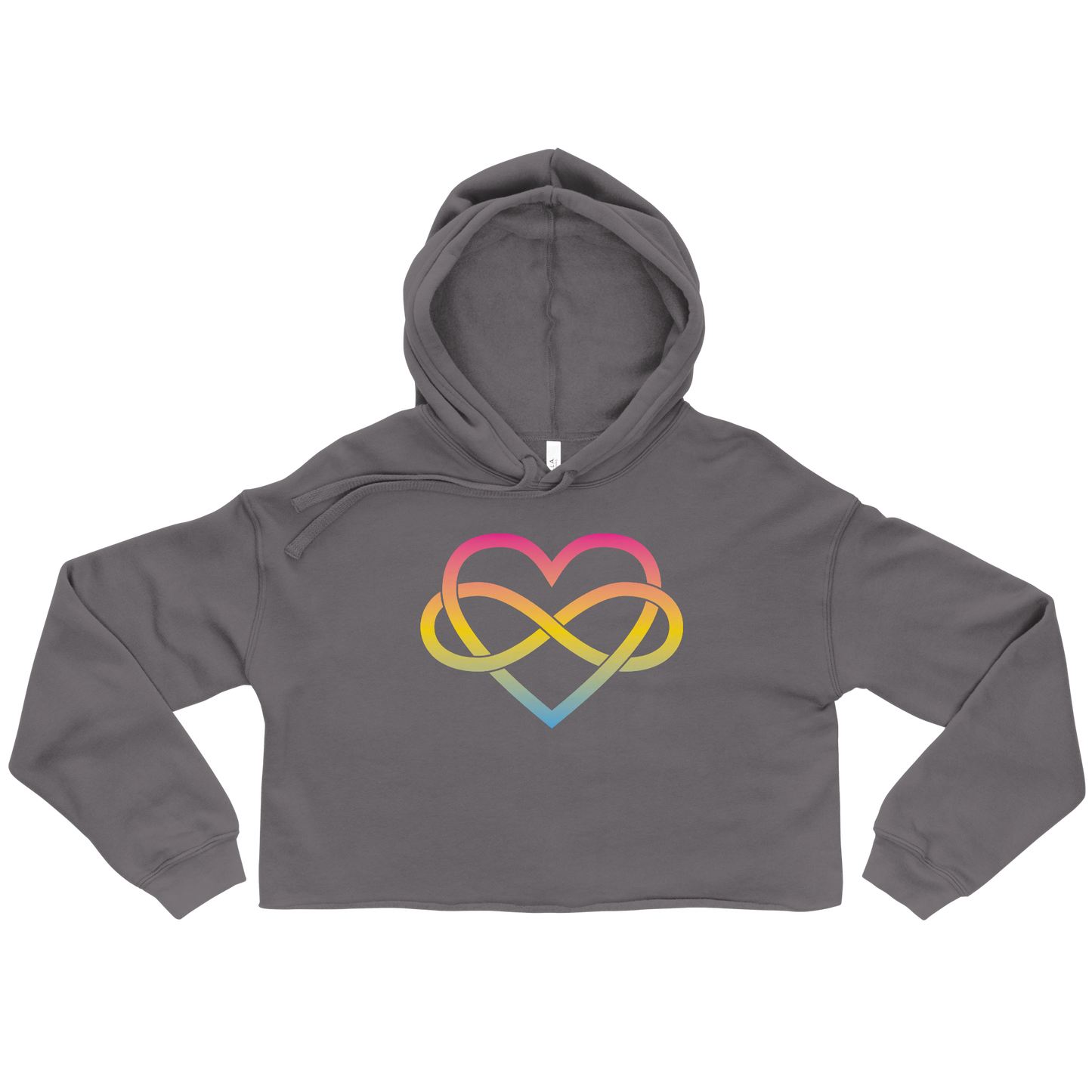 Polyamory Infinity Heart - Pansexual Crop Hoodie