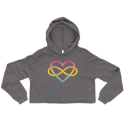 Polyamory Infinity Heart - Pansexual Crop Hoodie