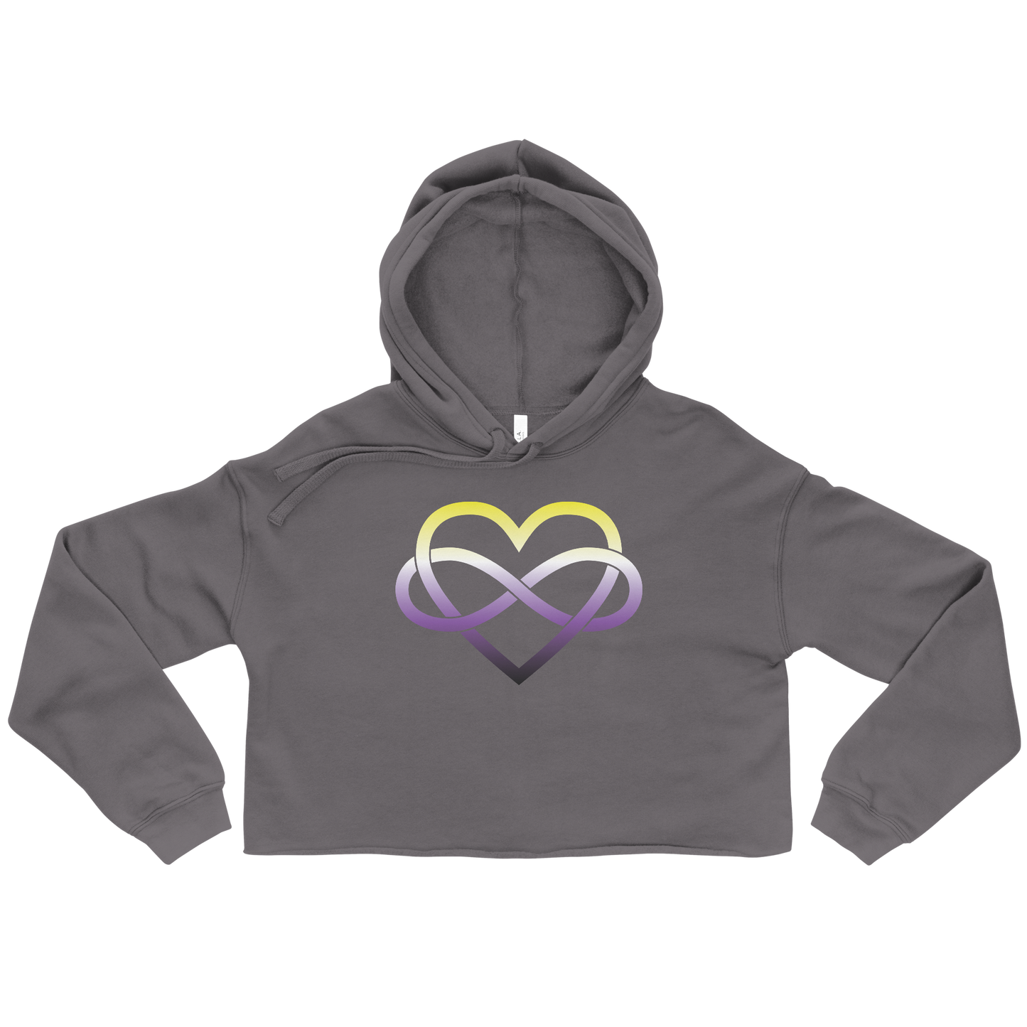 Polyamory Infinity Heart - Non-binary Crop Hoodie