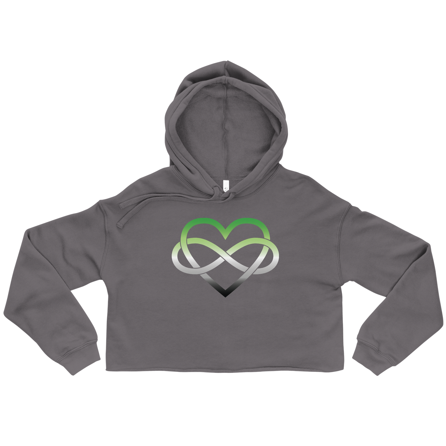 Polyamory Infinity Heart - Aromantic Crop Hoodie