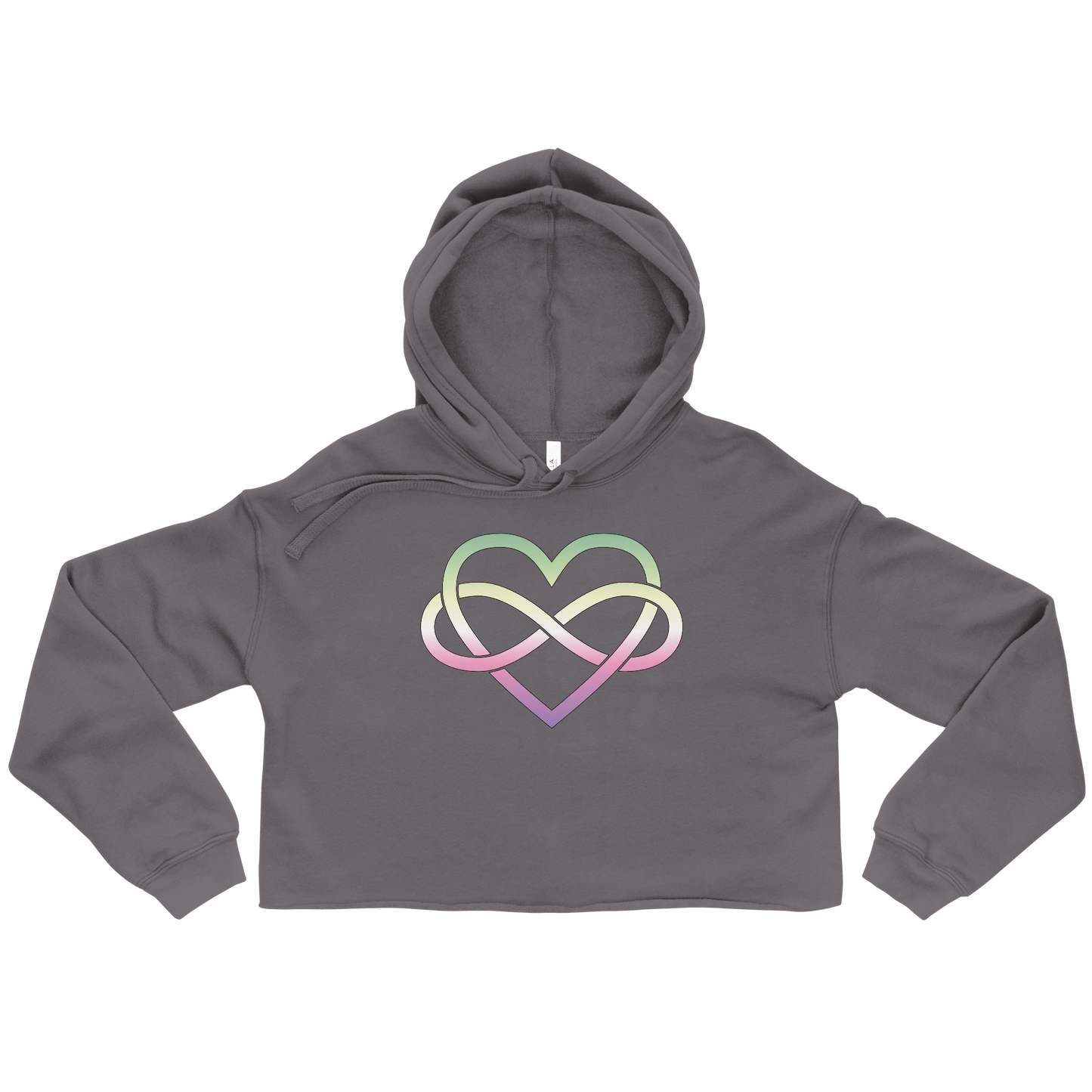 Polyamory Infinity Heart - Genderfae Crop Hoodie