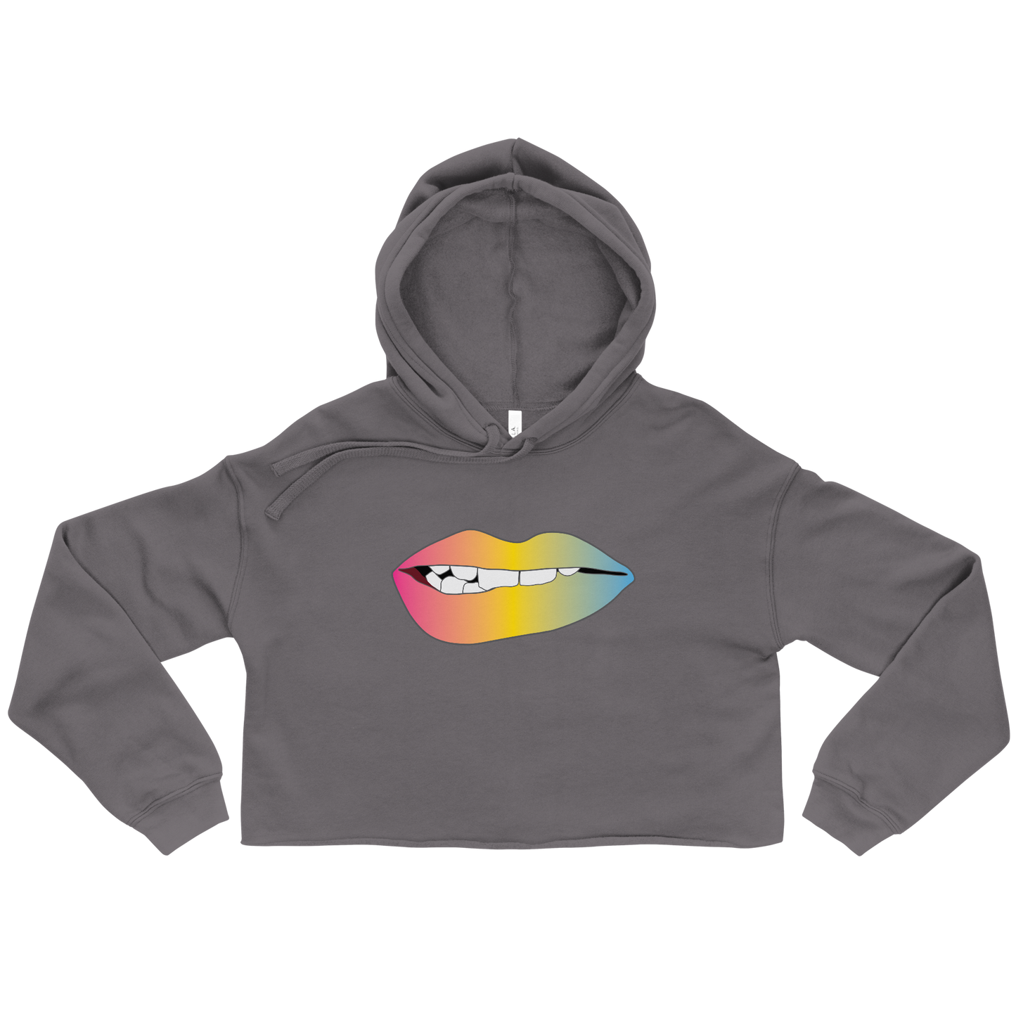 Biting Lips - Pansexual Pride - Gradient Crop Hoodie