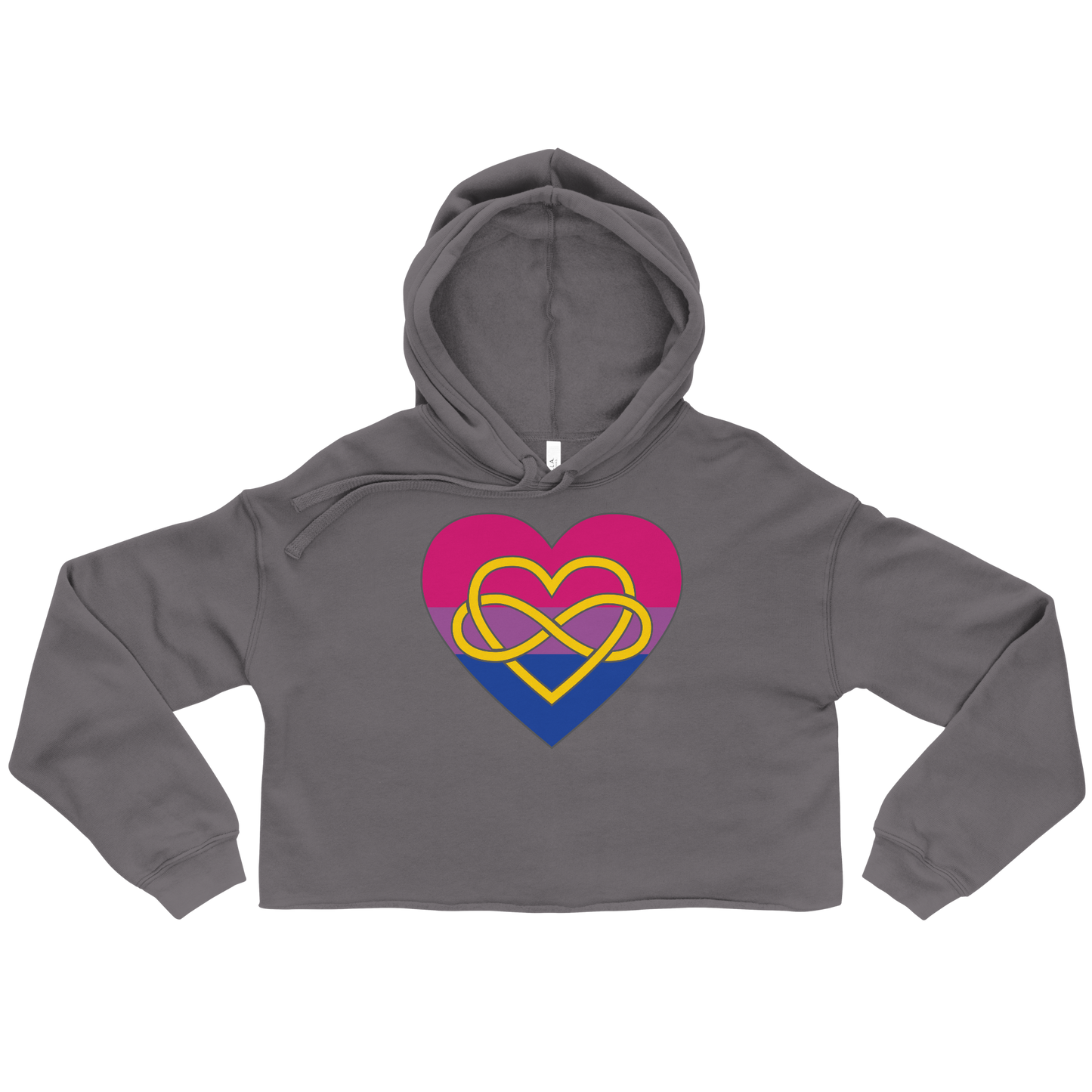 Polyamory Infinity Heart Bisexual Pride Crop Hoodie