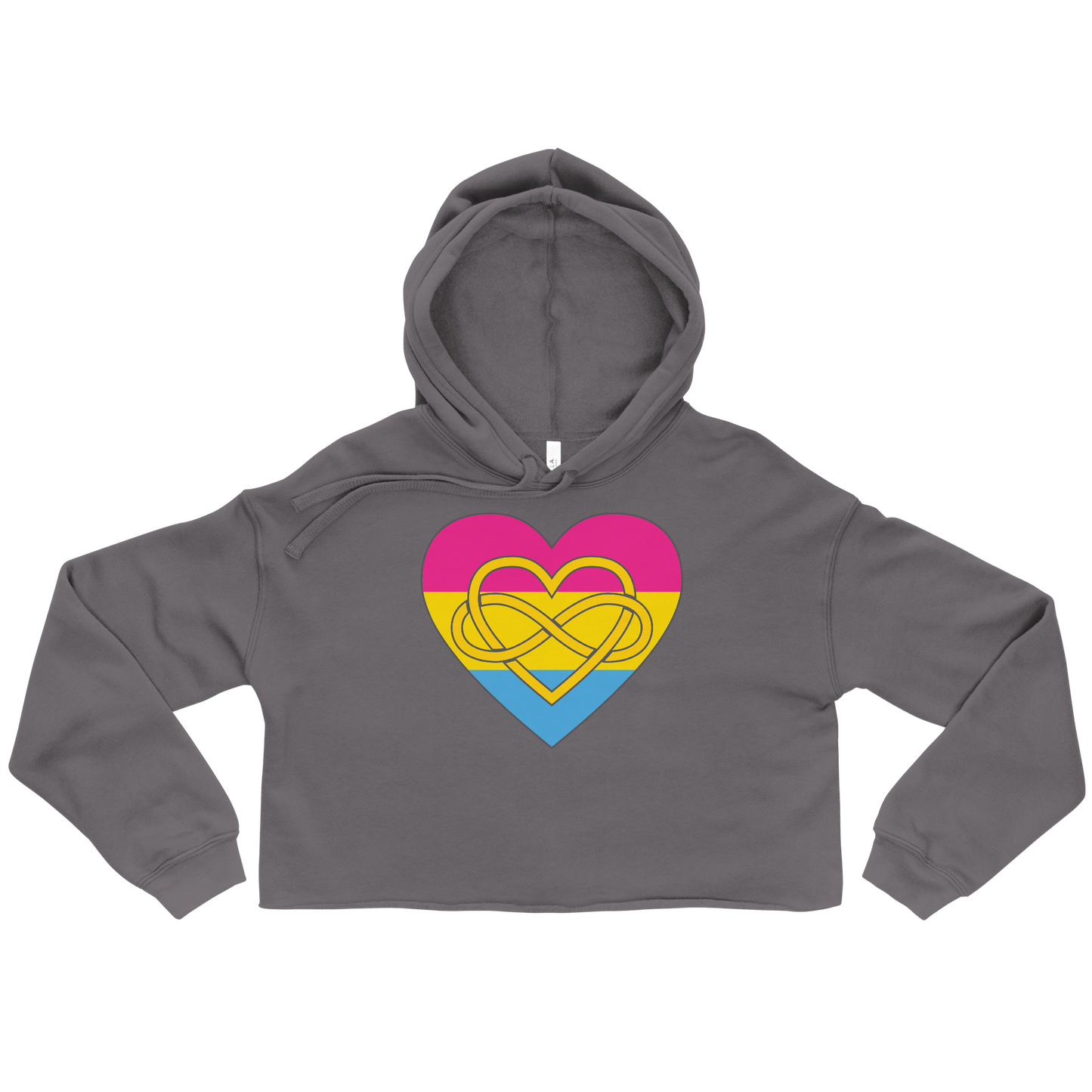 Polyamory Infinity Heart Pansexual Pride Crop Hoodie