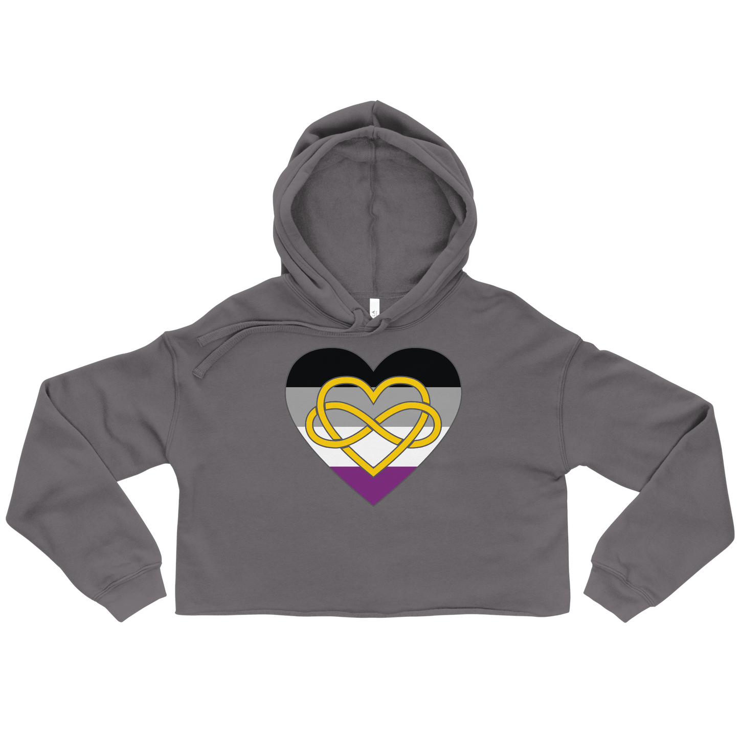 Polyamory Infinity Heart Asexual Pride Crop Hoodie