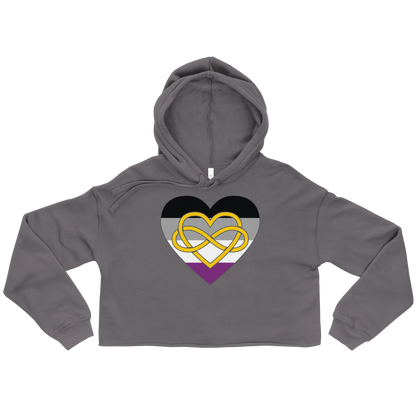 Polyamory Infinity Heart Asexual Pride Crop Hoodie