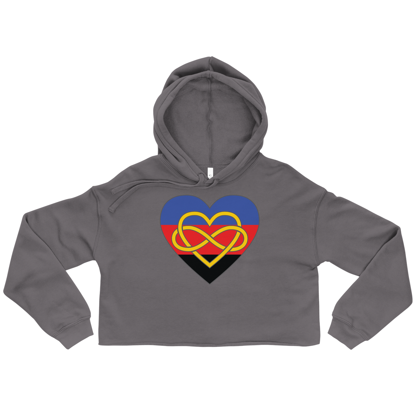 Polyamory Infinity Heart Pride Crop Hoodie