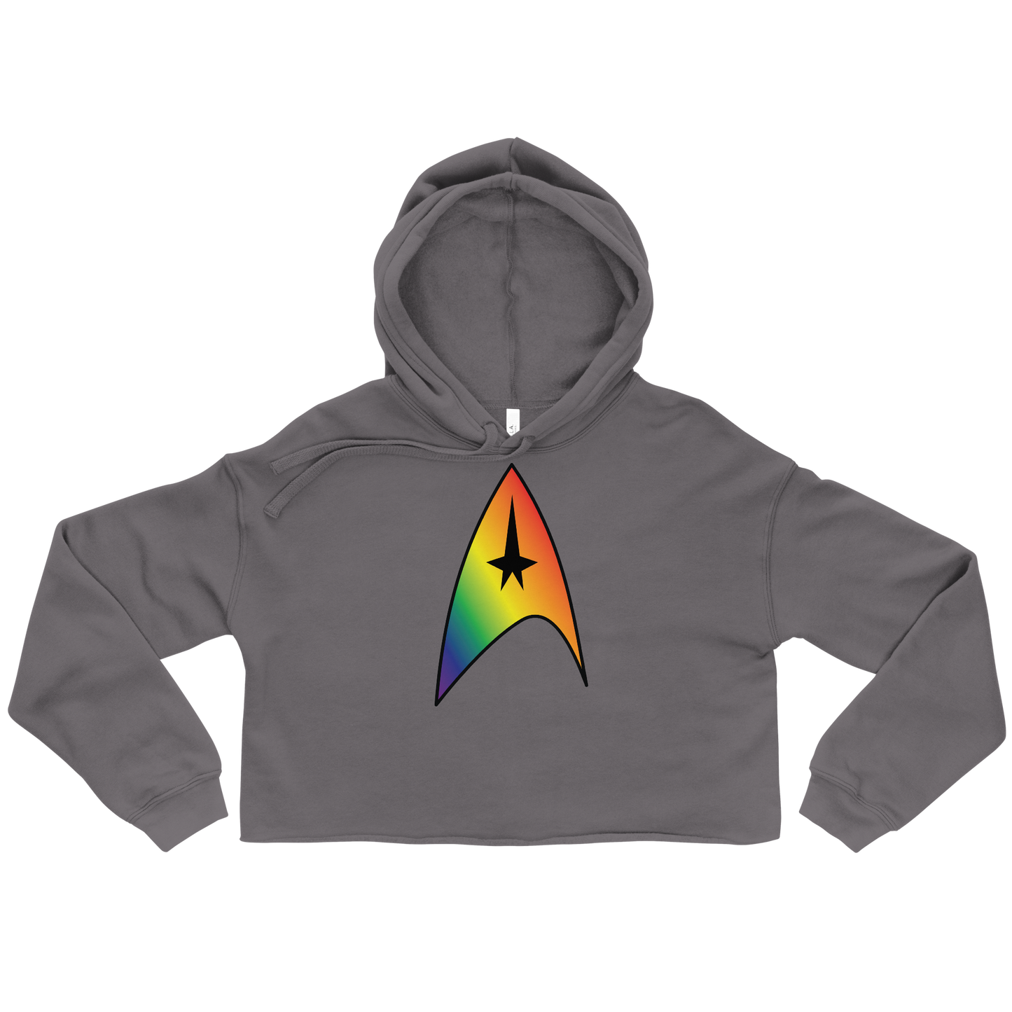 Starfleet Insignia - Rainbow Pride Crop Hoodie