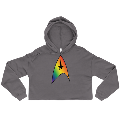 Starfleet Insignia - Rainbow Pride Crop Hoodie