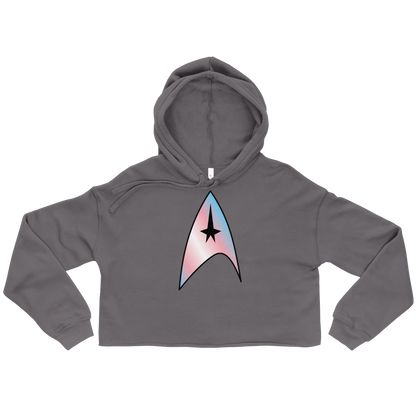 Starfleet Insignia - Trans Pride Crop Hoodie