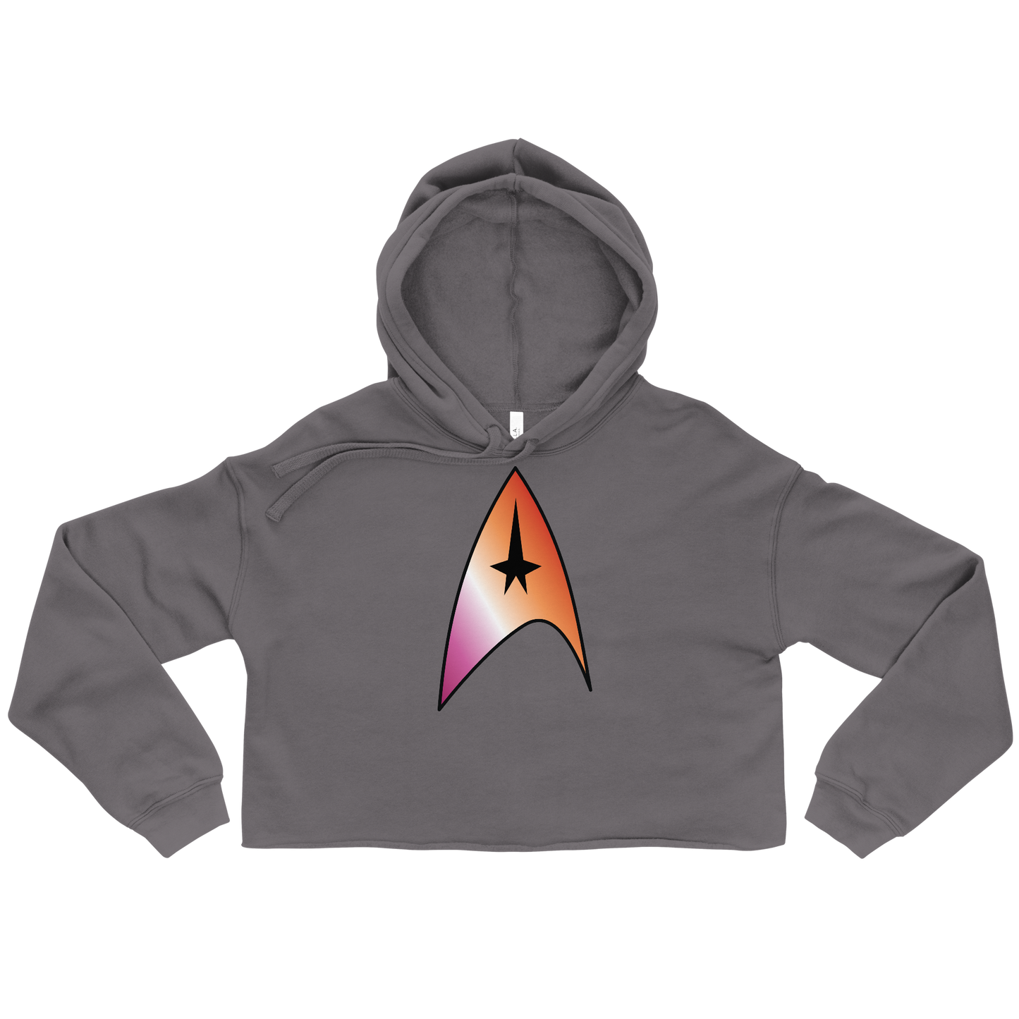 Starfleet Insignia - Lesbian Pride Crop Hoodie