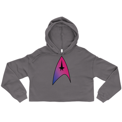 Starfleet Insignia - Bisexual Pride Crop Hoodie